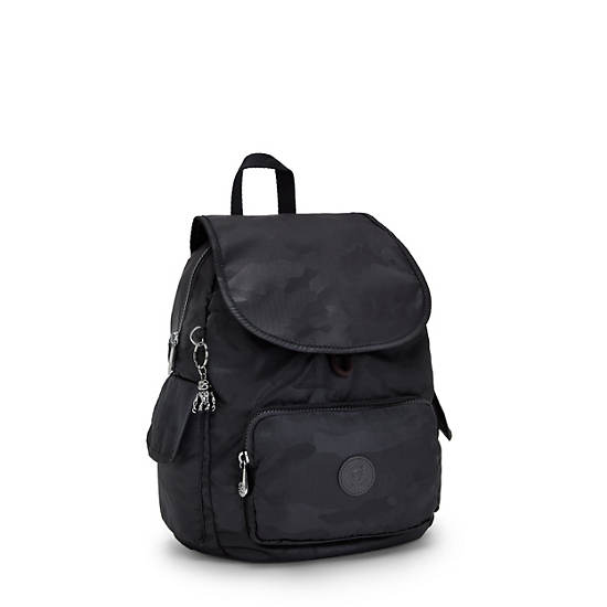 Kipling City Pack Small Classic Backpacks Black Camo Embossed | AU 1500YX